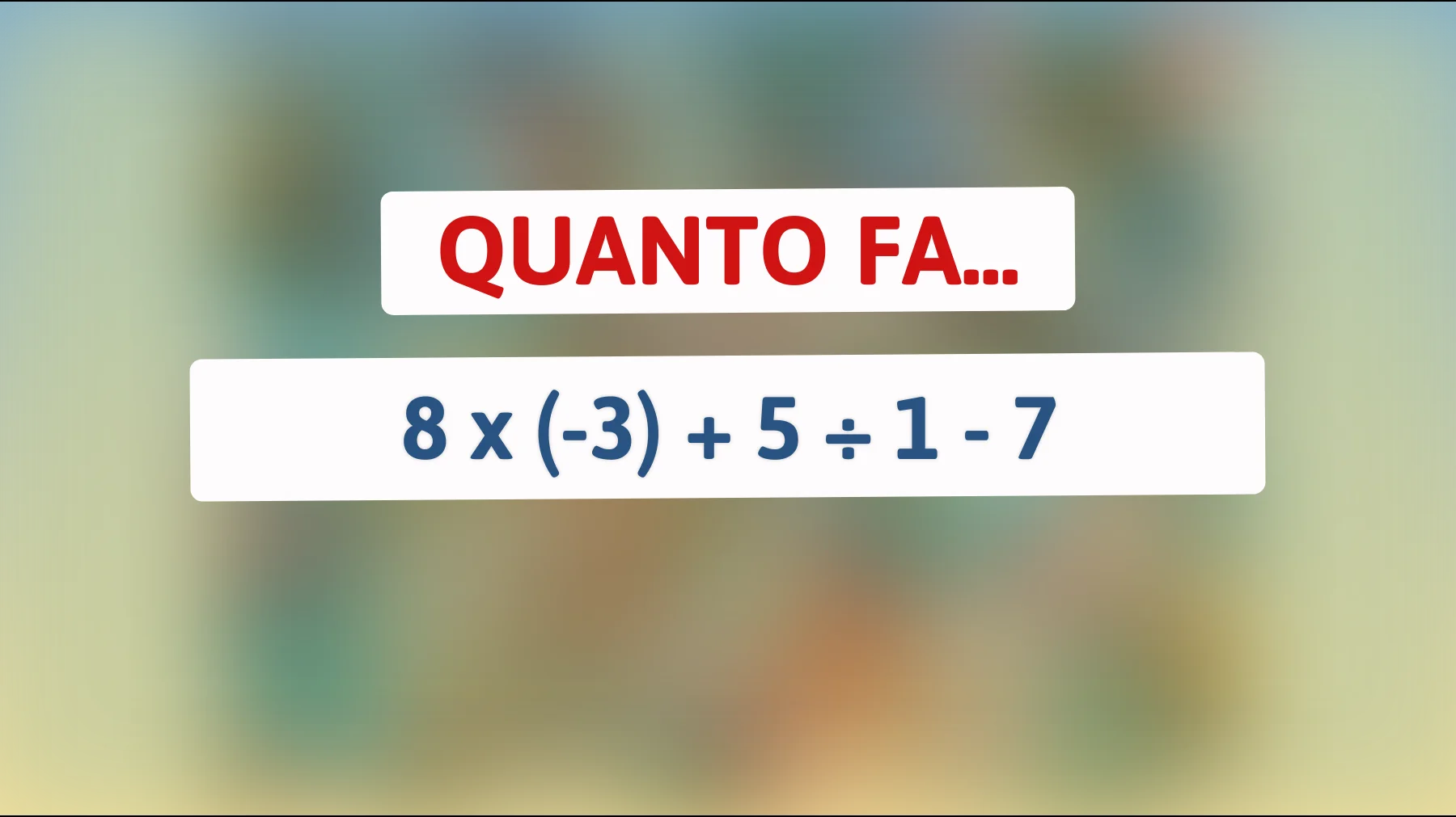 Risolvi questo enigma matematico che solo il 1% delle persone può risolvere correttamente! Sei tra i pochi intelligenti che ce la possono fare?"
