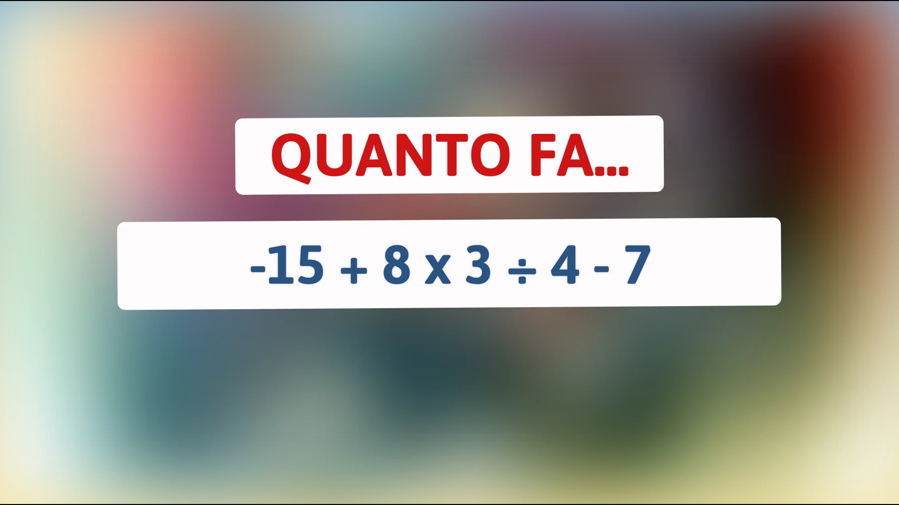 Sfida il tuo cervello con questo rompicapo matematico: sei abbastanza geniale per risolverlo? Scopri se appartieni all'élite degli intelligenti!"