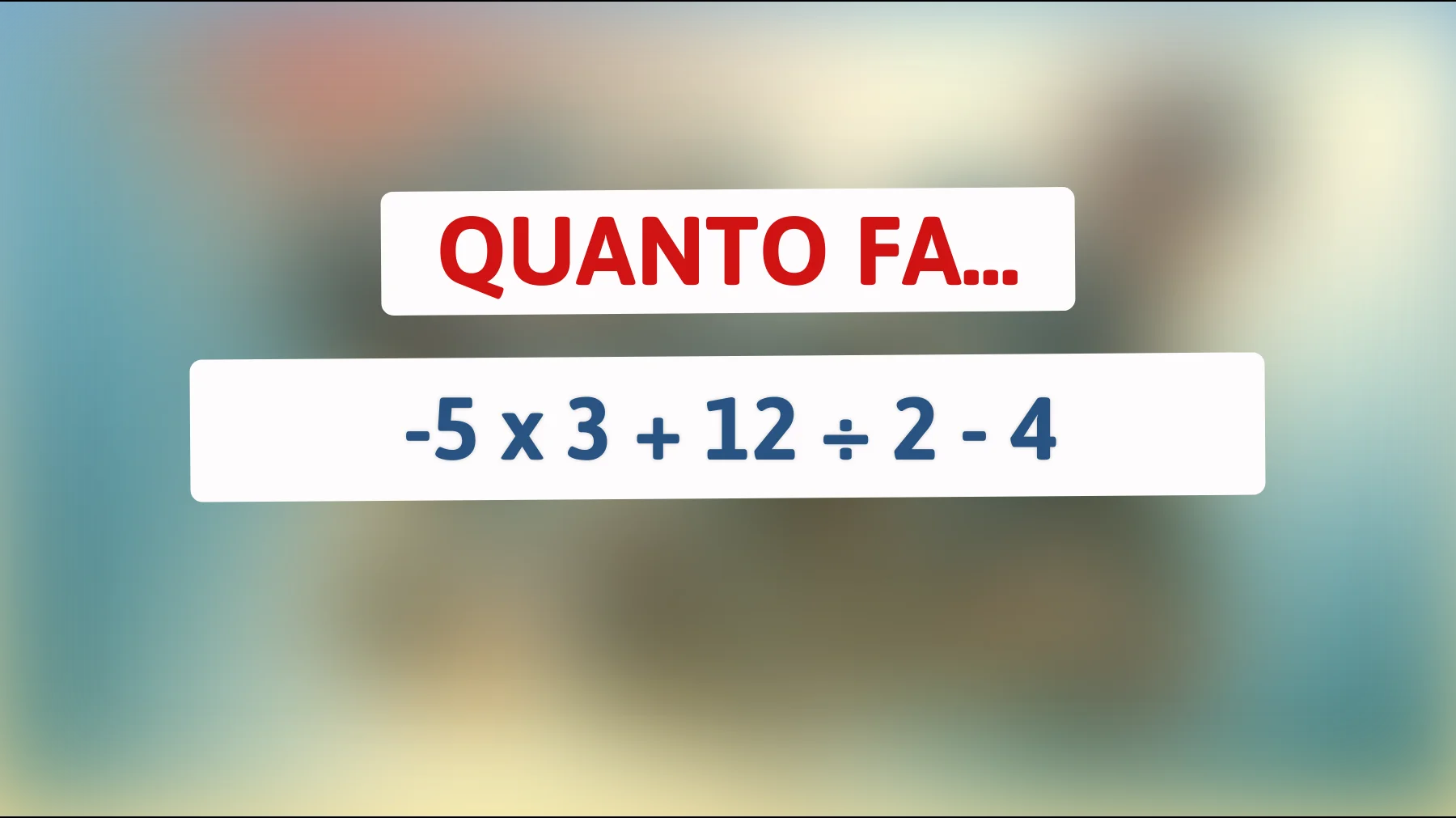 Sfida il tuo cervello: Solo un vero genio riesce a risolvere questo rompicapo matematico! Sei all'altezza?"