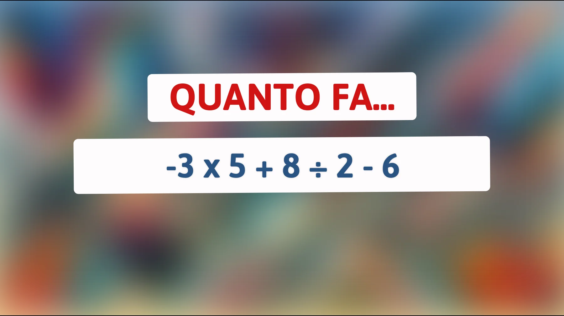 Solo i veri geni possono risolvere questo calcolo mentale in meno di 10 secondi: accetta la sfida!"