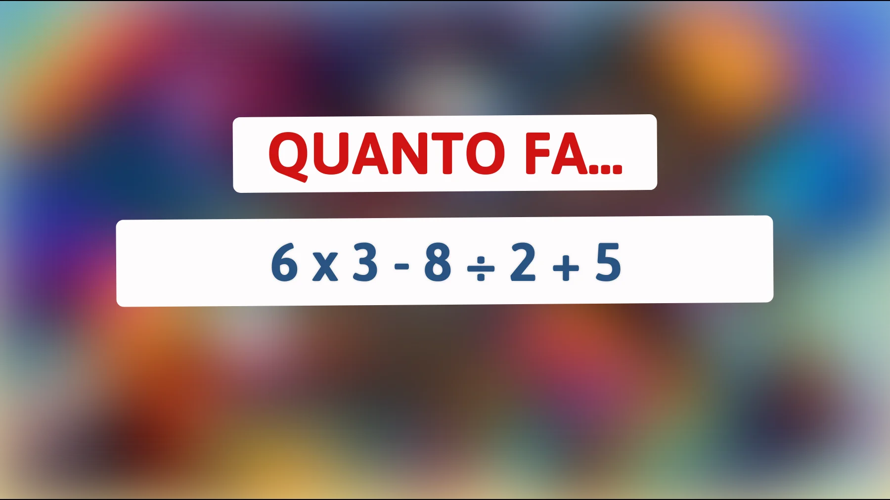 "Solve the Puzzle: Solo il 5% delle Persone Riesce a Risolvere il Calcolo che Inganna Tutti!""